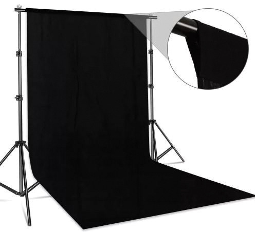 Hakutatz fekete studio háttér 3m*1,5m