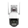 Titan 360' 5MP WiFi PTZ kültéri biztonsági kamera – iCSee, éjjellátás, mozgáskövetés, IP66 - fehér-fekete