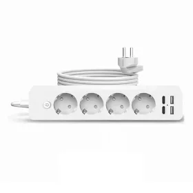   Jortan 2 méteres többfunkciós hálózati elosztó - 4 aljzat + 2 USB + 2 USB-C