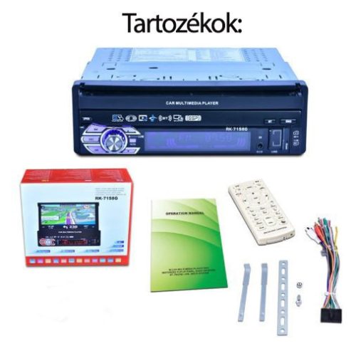 1 Dines rejtett kijelzős autós rádió 