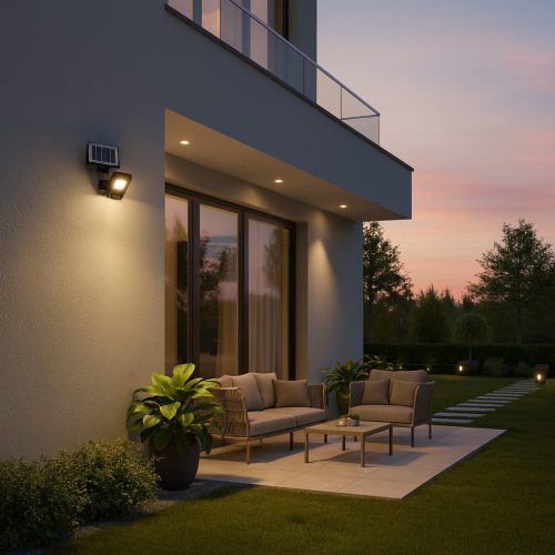 Led Reflektor Napelemes  – távirányítóval - 50W