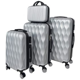   Prémium 4 részes ezüst színű bőröndszett – könnyű, tartós és stílusos utazáshoz