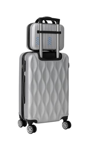 Prémium 4 részes ezüst színű bőröndszett – könnyű, tartós és stílusos utazáshoz