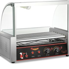 Hot dog sütőgép 7 görgővel, dupla hőfokszabályzással