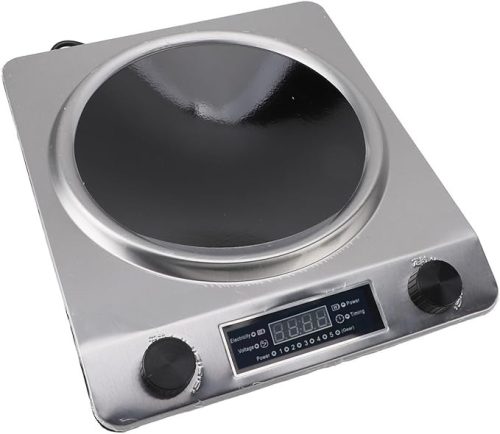 CityWok Hordozható Indukciós Főzőlap – 3000W, Érintőkijelző, Kompakt Rozsdamentes Acél Kivitel