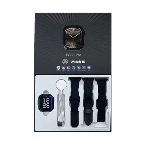 LG85 PRO Okosóra, fekete - 3 szilikon szíjjal