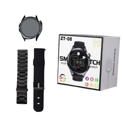 ZTfit ZT-08 Fekete okosóra szilikon és fém szíjjal