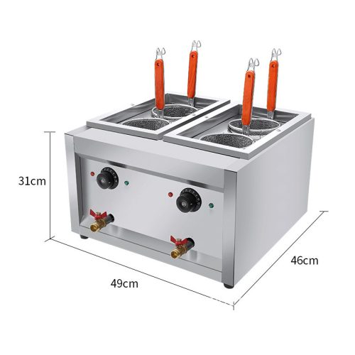 Professzionális elektromos tésztafőző – 4 főzőkosárral