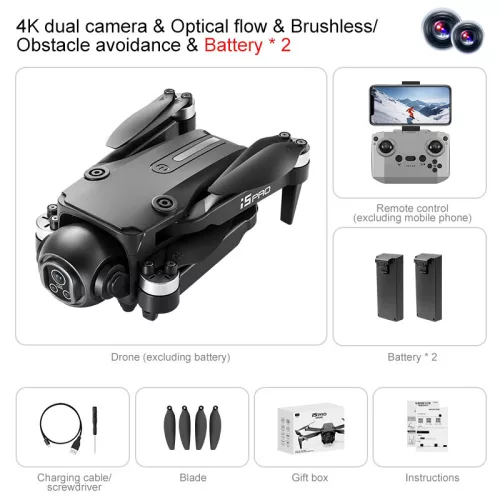 i5 PRO drón – 4K dupla kamera - 2 akkumulátorral
