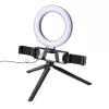 Selfi LED lámpa ajándék tripod állvánnyal  kábelbe épített távírányítóval
