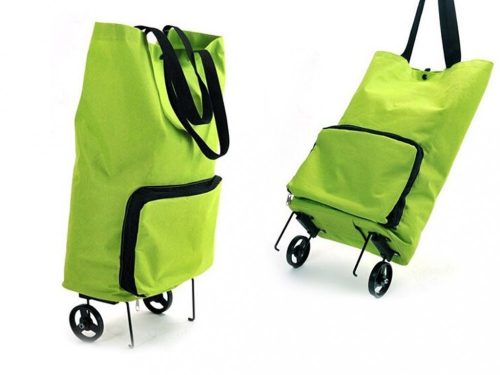 Összecsukható, kerekes bevásárló táska