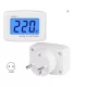AC 110V–220V Digitális Voltmérő – EU szabványos csatlakozóval, LCD kijelzővel