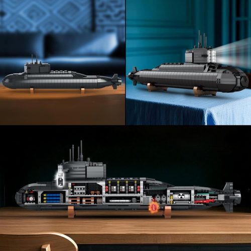Reobrix Katonai Nukleáris Tengeralattjáró Építőkészlet(1498 Darab, LED világítással)