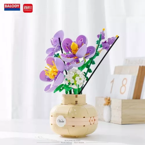 Balody Viola – Mini Blocks Virágváza Építőjáték (539 db) - Aromaterápiás Funkció
