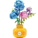 Balody Kék Rózsa – Mini Blocks Virágváza Építőjáték (522 db) - Aromaterápiás Funkció