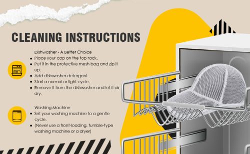 Összecsukható baseball sapka mosó és formázó keret – mosógéphez és mosogatógéphez