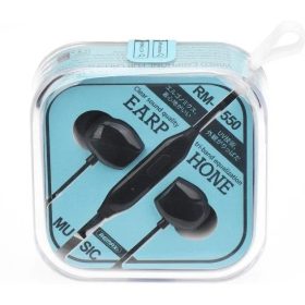 Remax RM-550 vezetékes fülhallgató mikrofonnal fekete