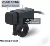iMESTOU Motoros USB Töltő – 5V 2.1A, vízálló, dupla USB, kapcsolóval és biztosítékkal (12V/24V)