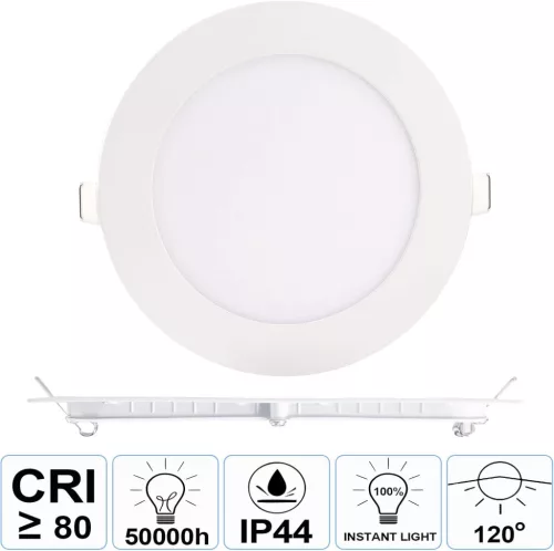 NRGDILY R12WW LED mennyezeti süllyesztett spotlámpa szett – 12W, 3000K meleg fehér (2 db)