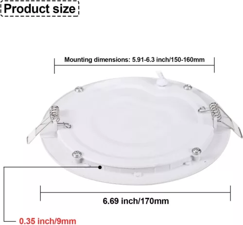 NRGDILY R12WW LED mennyezeti süllyesztett spotlámpa szett – 12W, 3000K meleg fehér (2 db)