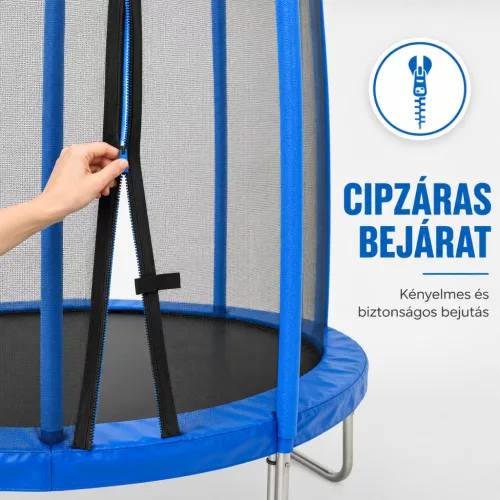 Rusher Challenge Kültéri trambulin védőhálóval – UV-álló, EN71-14 kompatibilis kivitel - 3,66 m 