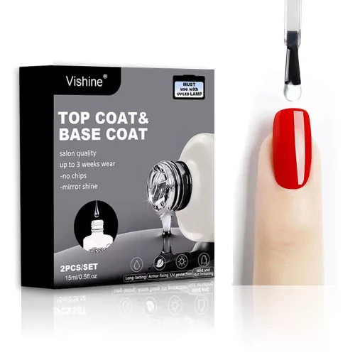 Vishine tartós leoldható géllakk alap- és fedőlakk szett 2*15 ml