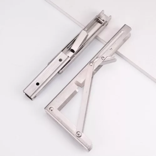 2 részes összecsukható fali konzol – rozsdamentes acél – 30,3 × 16,2 cm