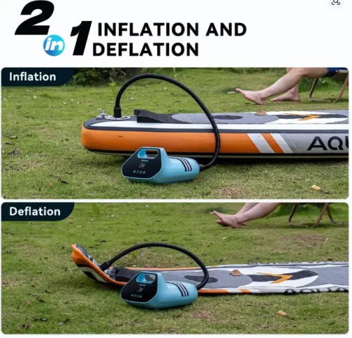 Elektromos 20 PSI SUP pumpa beépített 7800 mAh akkumulátorral