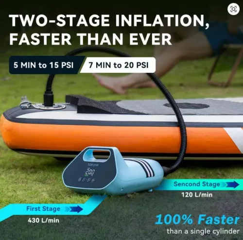 Elektromos 20 PSI SUP pumpa beépített 7800 mAh akkumulátorral