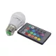 RGB led villanykörte távirányítóval
