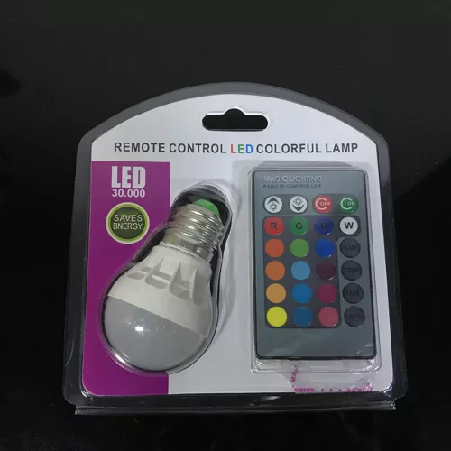 RGB led villanykörte távirányítóval