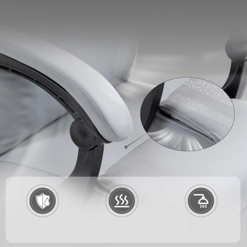 Dowinx Vezetői szék, szürke - Lábtartóval, állítható derék- és fejtámasszal