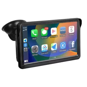   Hordozható 7" Autós kijelző,  Android auto, carplay vezetéknélkül