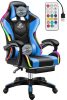 Likeregal 920 LED gamer szék lábtartóval kék masszázs funkcióval