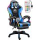 Likeregal 920 LED gamer szék lábtartóval kék masszázs funkcióval