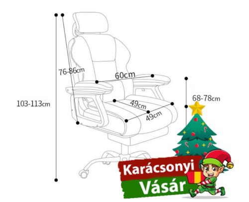 GamerElegance lábtartós szék pink