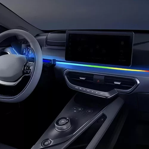 Okos autós LED világítás belső térbe -  110cm + 35 cm, applikáció+távirányító