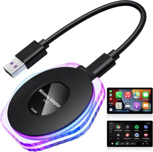 Crystal Carplay + Androidautó vezeték nélküli adapter univerzális