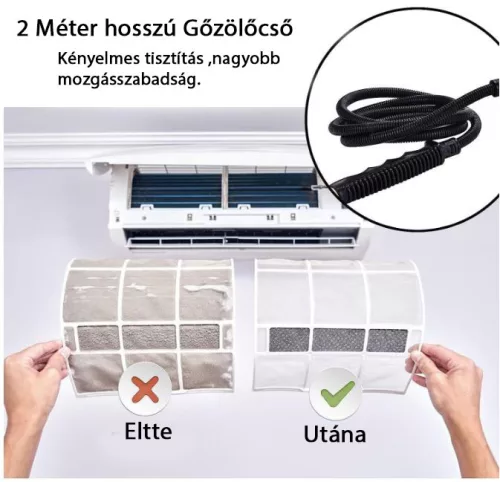 Hordozható nagynyomású gőztisztító 2500W