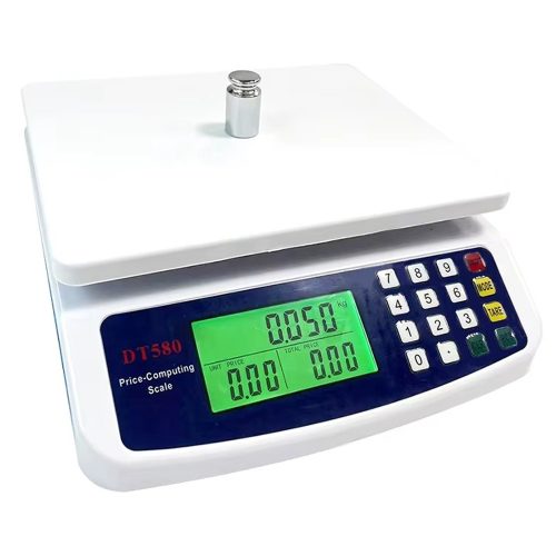 DT580 digitális konyhai és árszámoló mérleg 30 kg – rozsdamentes mérőtálcával