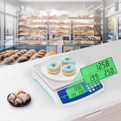 DT580 digitális konyhai és árszámoló mérleg 30 kg – rozsdamentes mérőtálcával