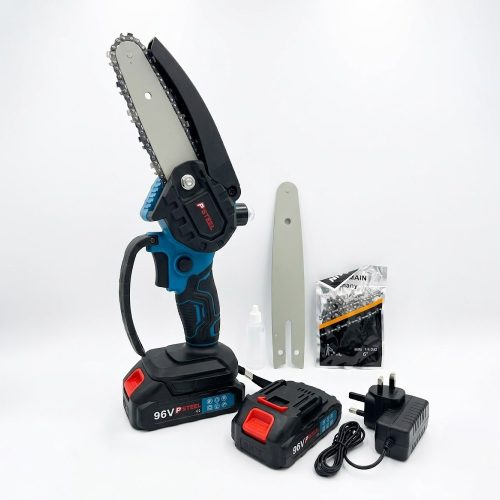 PSteel Dupla Akkumulátoros Ágvágó Láncfűrész – 96V