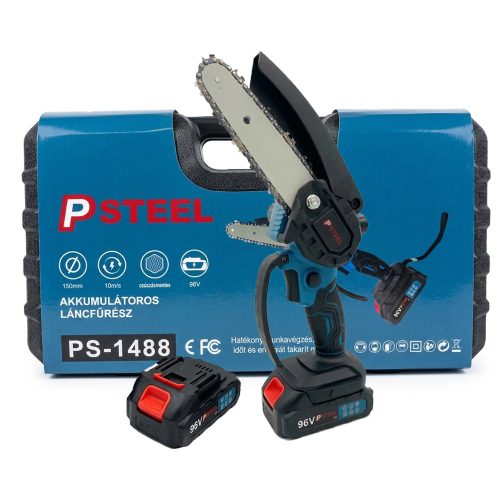 PSteel Dupla Akkumulátoros Ágvágó Láncfűrész – 96V