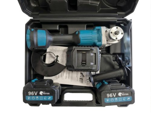 Rextool Dupla Akkumulátoros sarokcsiszoló– 96V