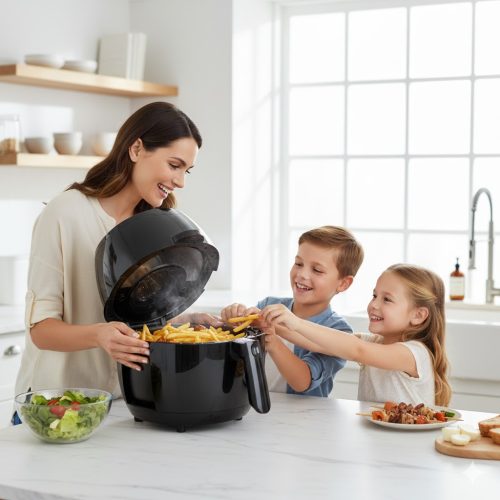 NineShield KB-6001M Panorámaablakos Forrólevegős Sütő – Automatikus keverés funkcióval