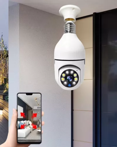 Forgatható okos Wifi IP kamera E27